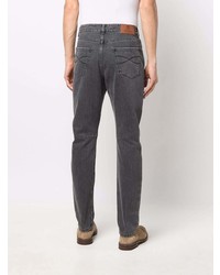 dunkelgraue Jeans mit Destroyed-Effekten von Brunello Cucinelli