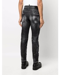 dunkelgraue Jeans mit Destroyed-Effekten von DSQUARED2