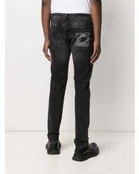 dunkelgraue Jeans mit Destroyed-Effekten von Philipp Plein