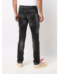 dunkelgraue Jeans mit Destroyed-Effekten von Philipp Plein