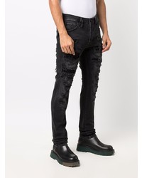 dunkelgraue Jeans mit Destroyed-Effekten von Philipp Plein