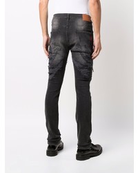 dunkelgraue Jeans mit Destroyed-Effekten von Philipp Plein