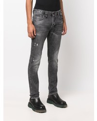 dunkelgraue Jeans mit Destroyed-Effekten von Philipp Plein