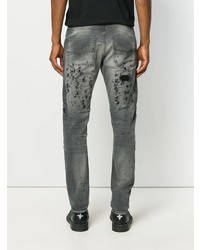 dunkelgraue Jeans mit Destroyed-Effekten von Diesel