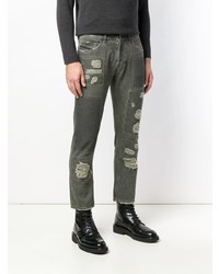 dunkelgraue Jeans mit Destroyed-Effekten von Diesel Black Gold