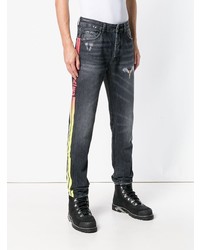 dunkelgraue Jeans mit Destroyed-Effekten von Marcelo Burlon County of Milan