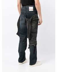 dunkelgraue Jeans mit Flicken von Maison Mihara Yasuhiro