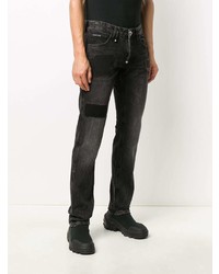 dunkelgraue Jeans mit Flicken von Philipp Plein