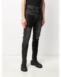 dunkelgraue Jeans mit Flicken von VAL KRISTOPHE