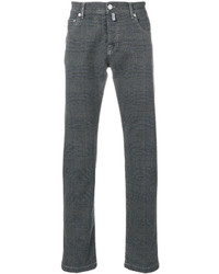 dunkelgraue Jeans mit Schottenmuster von Kiton