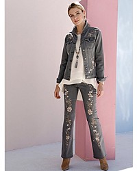 dunkelgraue Jeansjacke von AMY VERMONT