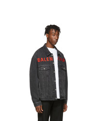 dunkelgraue Jeansjacke von Balenciaga