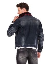 dunkelgraue Jeansjacke von Cipo & Baxx