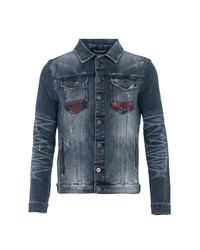 dunkelgraue Jeansjacke von Cipo & Baxx