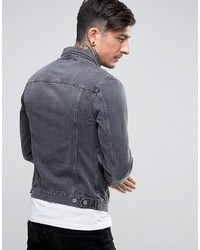 dunkelgraue Jeansjacke von Nudie Jeans