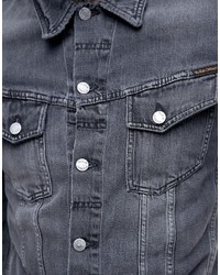 dunkelgraue Jeansjacke von Nudie Jeans