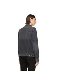 dunkelgraue Jeansjacke von Frame
