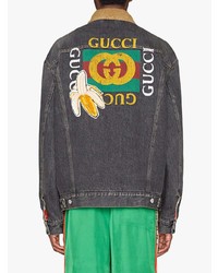 dunkelgraue Jeansjacke von Gucci