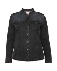 dunkelgraue Jeansjacke von SHEEGO DENIM