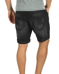 dunkelgraue Jeansshorts mit Destroyed-Effekten von Solid