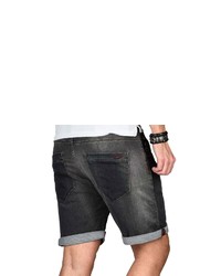 dunkelgraue Jeansshorts von Alessandro Salvarini