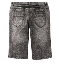 dunkelgraue Jeansshorts von MEN PLUS BY HAPPY SIZE