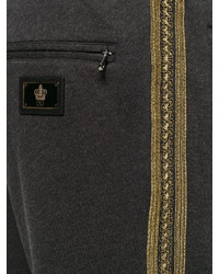 dunkelgraue Jogginghose aus Leder von Dolce & Gabbana