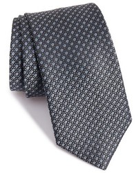 dunkelgraue Krawatte mit geometrischen Mustern