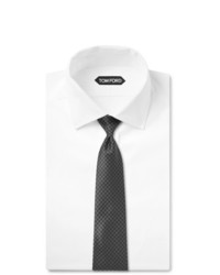 dunkelgraue Krawatte mit Hahnentritt-Muster von Tom Ford