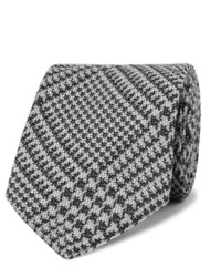 dunkelgraue Krawatte mit Hahnentritt-Muster von Tom Ford