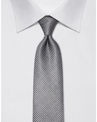 dunkelgraue Krawatte mit Hahnentritt-Muster von Vincenzo Boretti