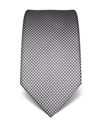 dunkelgraue Krawatte mit Hahnentritt-Muster von Vincenzo Boretti