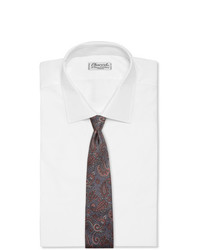 dunkelgraue Krawatte mit Paisley-Muster von Sulka