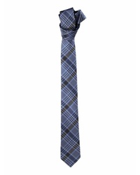 dunkelgraue Krawatte mit Schottenmuster von ENGBERS