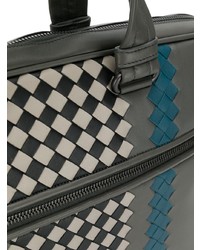 dunkelgraue Leder Aktentasche von Bottega Veneta