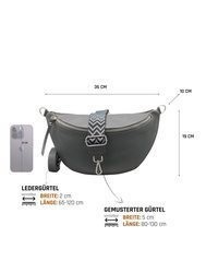 dunkelgraue Leder Bauchtasche von Adel Bags