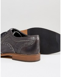 dunkelgraue Leder Brogues von Asos