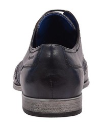 dunkelgraue Leder Brogues von Bugatti