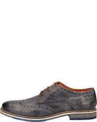 dunkelgraue Leder Brogues von Bugatti