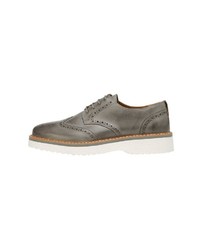 dunkelgraue Leder Brogues von Marc O'Polo