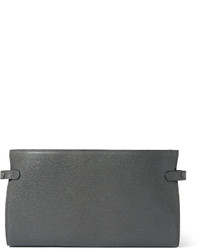 dunkelgraue Leder Clutch Handtasche von Valextra