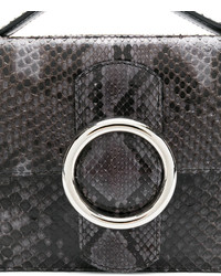 dunkelgraue Leder Clutch von Orciani