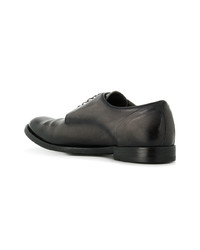 dunkelgraue Leder Derby Schuhe von Officine Creative