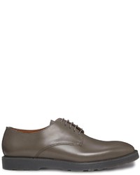 dunkelgraue Leder Derby Schuhe von Asos