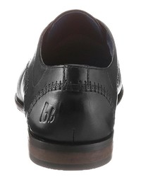 dunkelgraue Leder Derby Schuhe von BRUNO BANANI