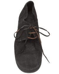 dunkelgraue Leder Derby Schuhe von Guidi