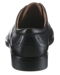 dunkelgraue Leder Derby Schuhe von Clarks