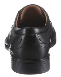 dunkelgraue Leder Derby Schuhe von Clarks