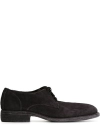 dunkelgraue Leder Derby Schuhe von Guidi