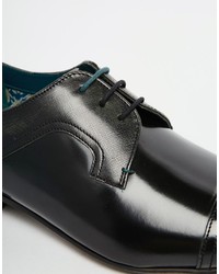 dunkelgraue Leder Derby Schuhe von Ted Baker